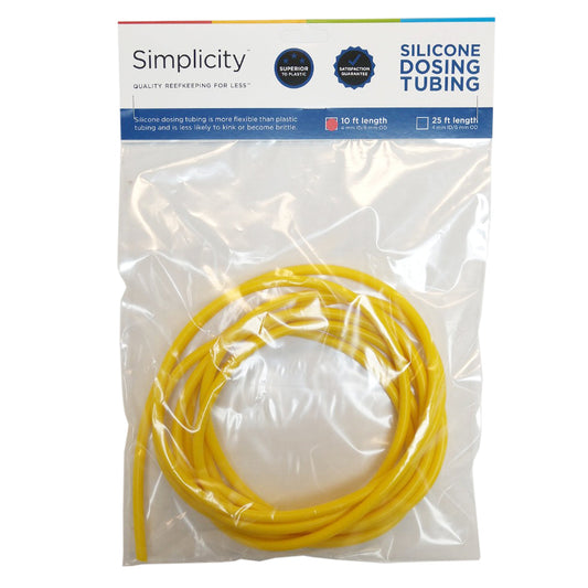 Simplicity Heavy-Duty Silicone Dosing Pump Tubing - Yellow - 10 Feet