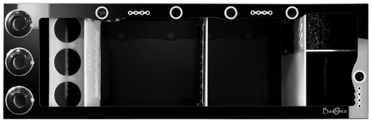 Bashsea 48x15x16" Tuxedo Signature Series Sump GEN 2 - BLACK & WHITE