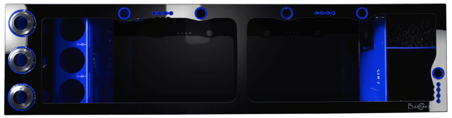 Bashsea 60x15x16" Royal Signature Series Sump - BLUE & BLACK - Includes Freight
