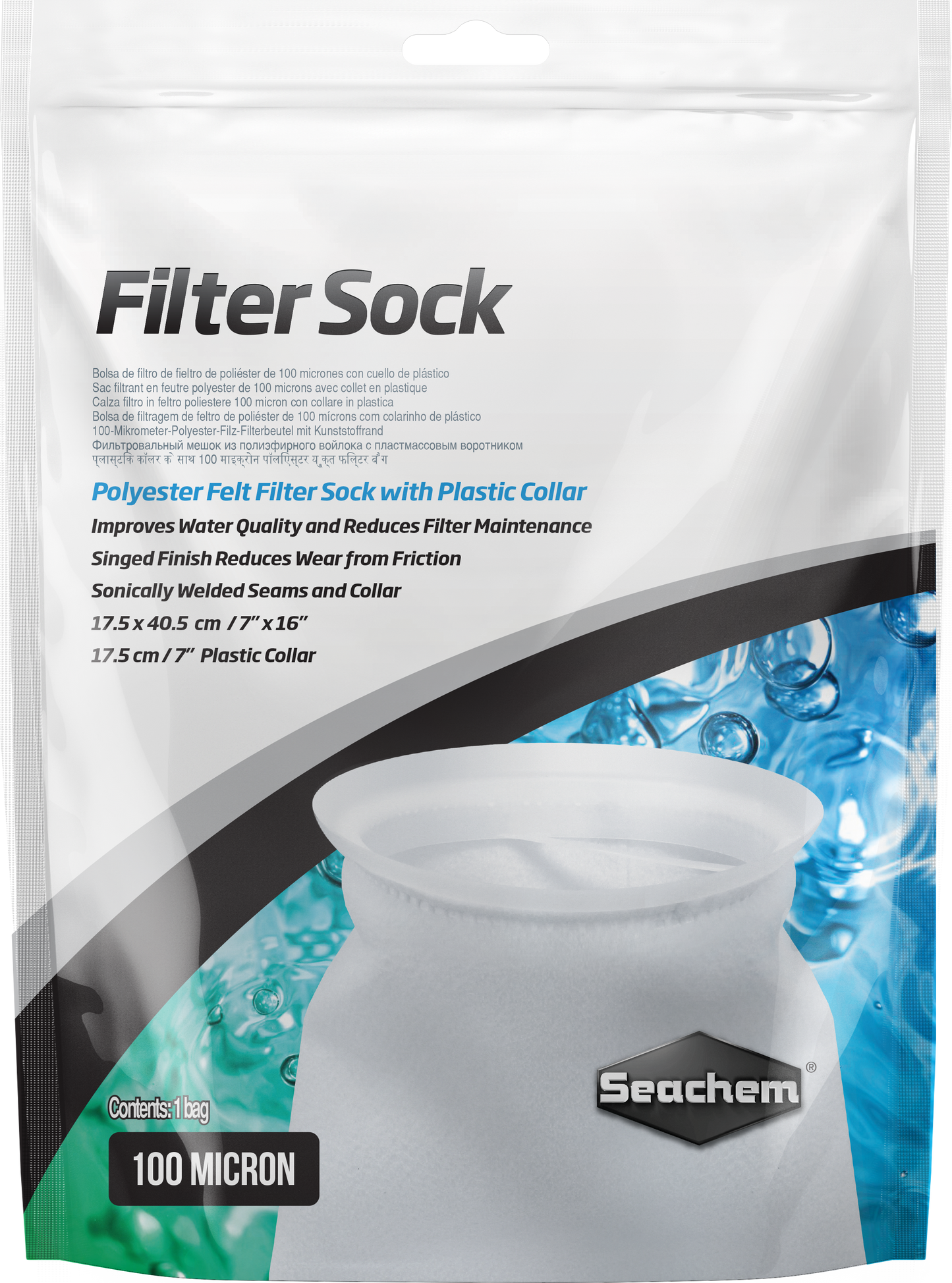 Seachem Filter Sock - 100 micron 7x16"