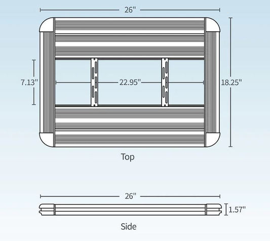Light 24 IN T5HO G3 Hybrid 4 Lamp BLK (Lamps Not Included)