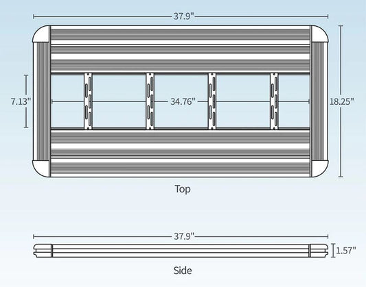 Light 36 IN T5HO G3 Hybrid 4 Lamp BLK (Lamps Not Included)
