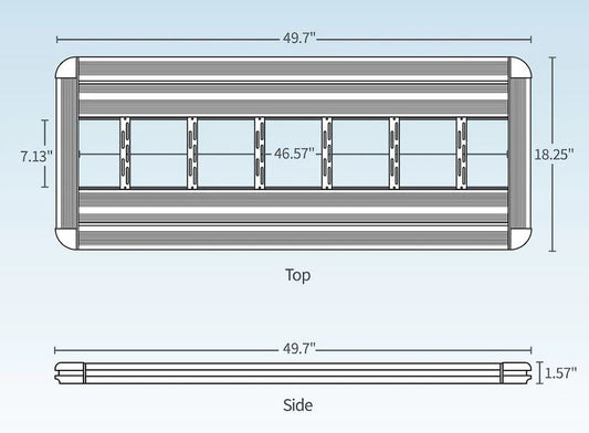 Light 48 IN T5HO G3 Hybrid 4 Lamp BLK (Lamps Not Included)