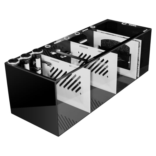 Bashsea 48x18x16" Pro Sump - White/Black
