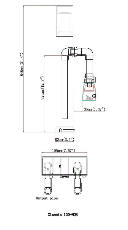 Reef Octopus Classic 100 HOB Protein Skimmer - Rated up to 105g