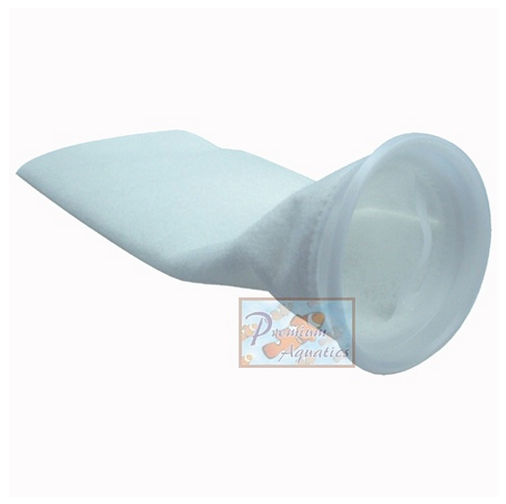 Premium Aquatics 200 Micron Felt Filter Sock - 4” x 14” with Plastic Ring