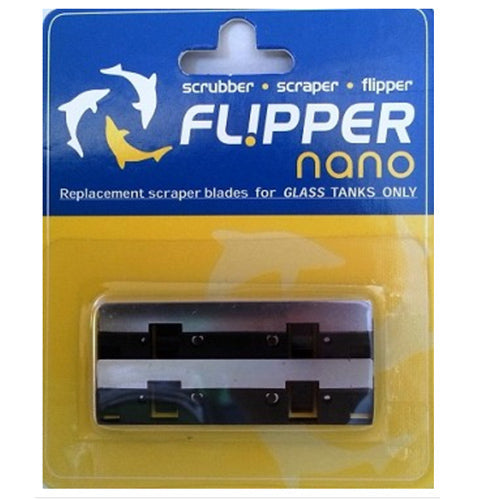 Flipper Cleaner Nano Stainless Steel Blades - 2pk - For Glass Tanks