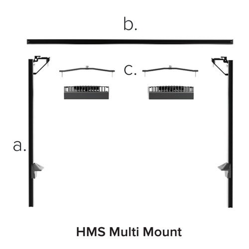Aqua illumination HMS Double Arm Mounting Kit (Part A)