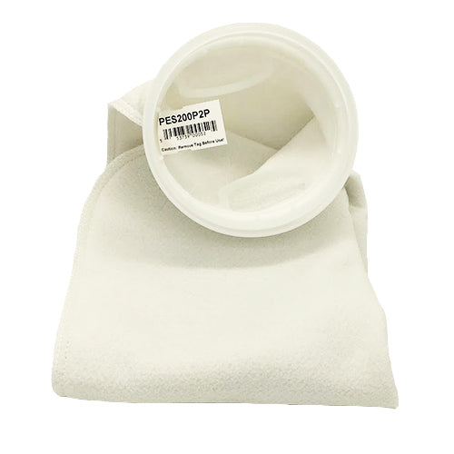 Premium Aquatics 200 Micron Felt Filter Sock - 7” x 32” with Plastic Ring
