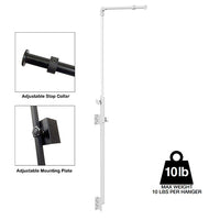 Aquatic Light Fixture Hanger - 10 Lb Max, T5 Hybrid/Universal WHITE (single bracket)