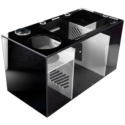 Bashsea 30x15x16" Tuxedo Signature Series Sump - BLACK & WHITE