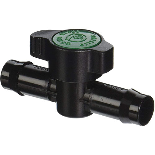 Two Little Fishies Plastic Barbed Aquatic Ball Valve - for flex hose 1"