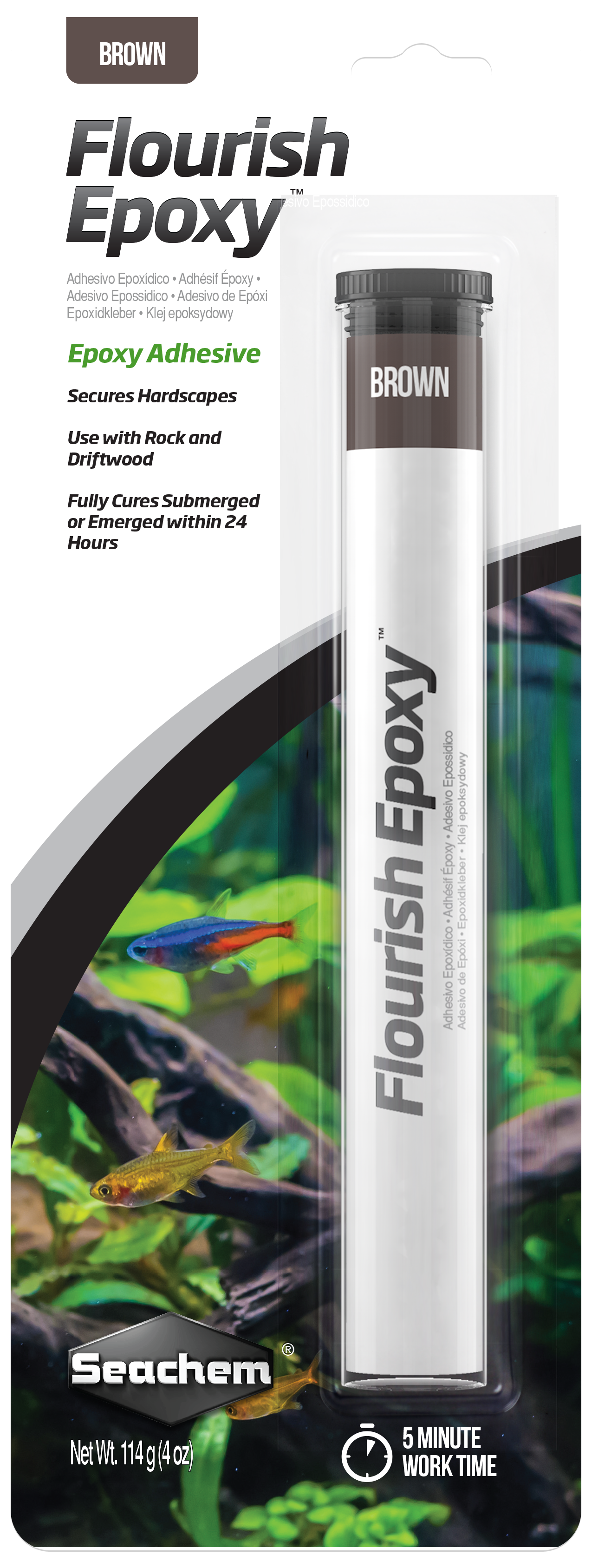Seachem Flourish Epoxy - Brown - 114 g / 4 oz.