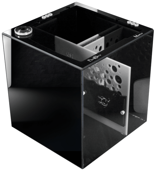 Bashsea 14x14x15" MANO Signature Series Sump - BLACK & WHITE