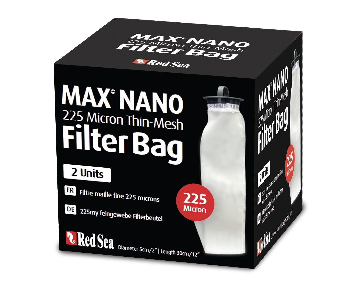 Red Sea Max-Nano 225 Micron Thin Mesh Filter Sock (2 units)