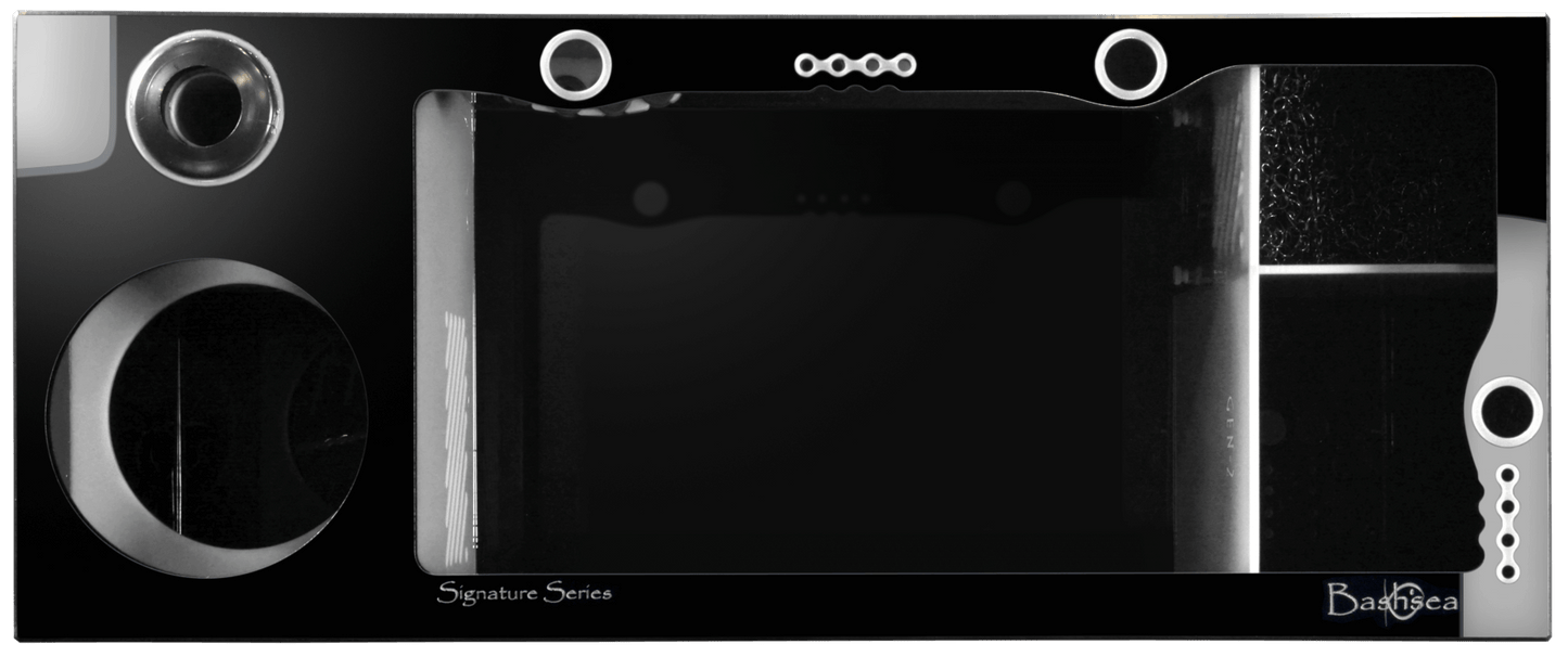 Bashsea 36x15x16" Tuxedo Signature Series Sump GEN 2 - BLACK & WHITE