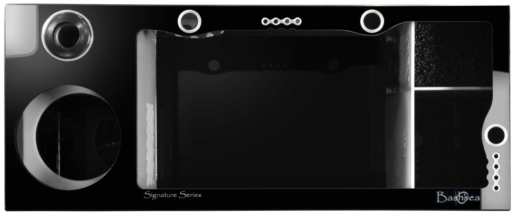 Bashsea 36x15x16" Tuxedo Signature Series Sump GEN 2 - BLACK & WHITE