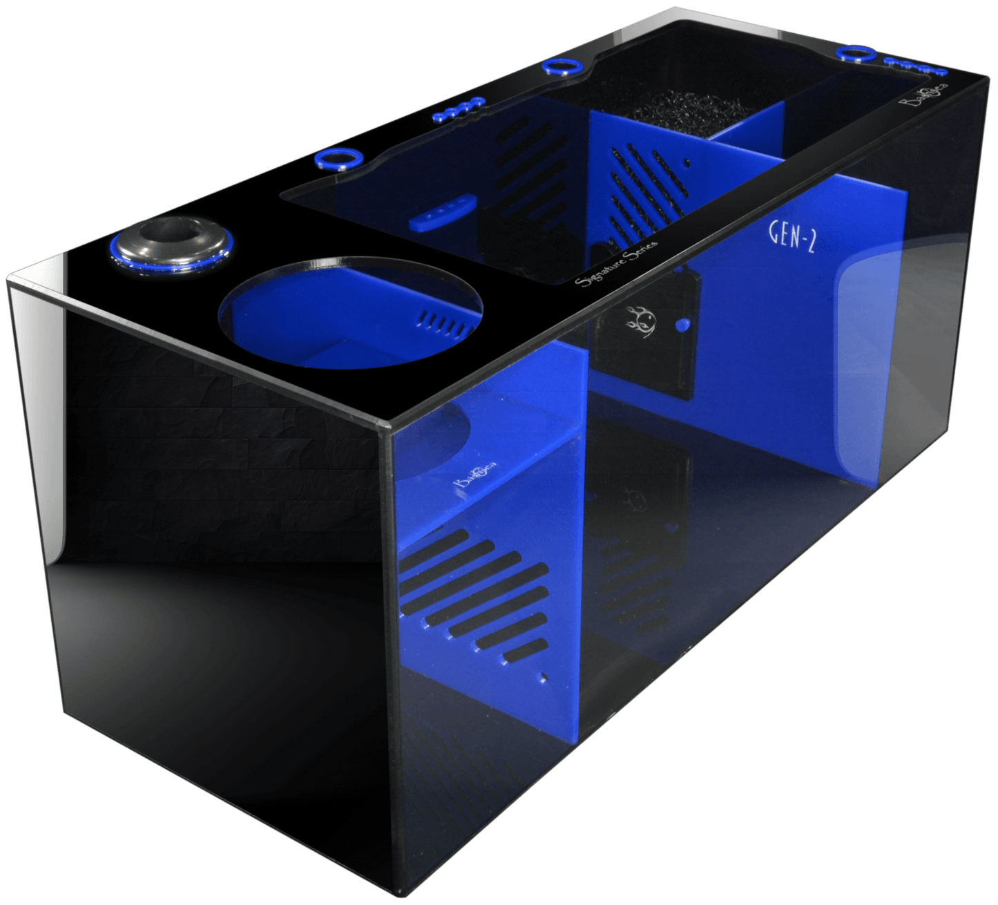 Bashsea 36x15x16" Royal Signature Series Sump - Black & BLUE