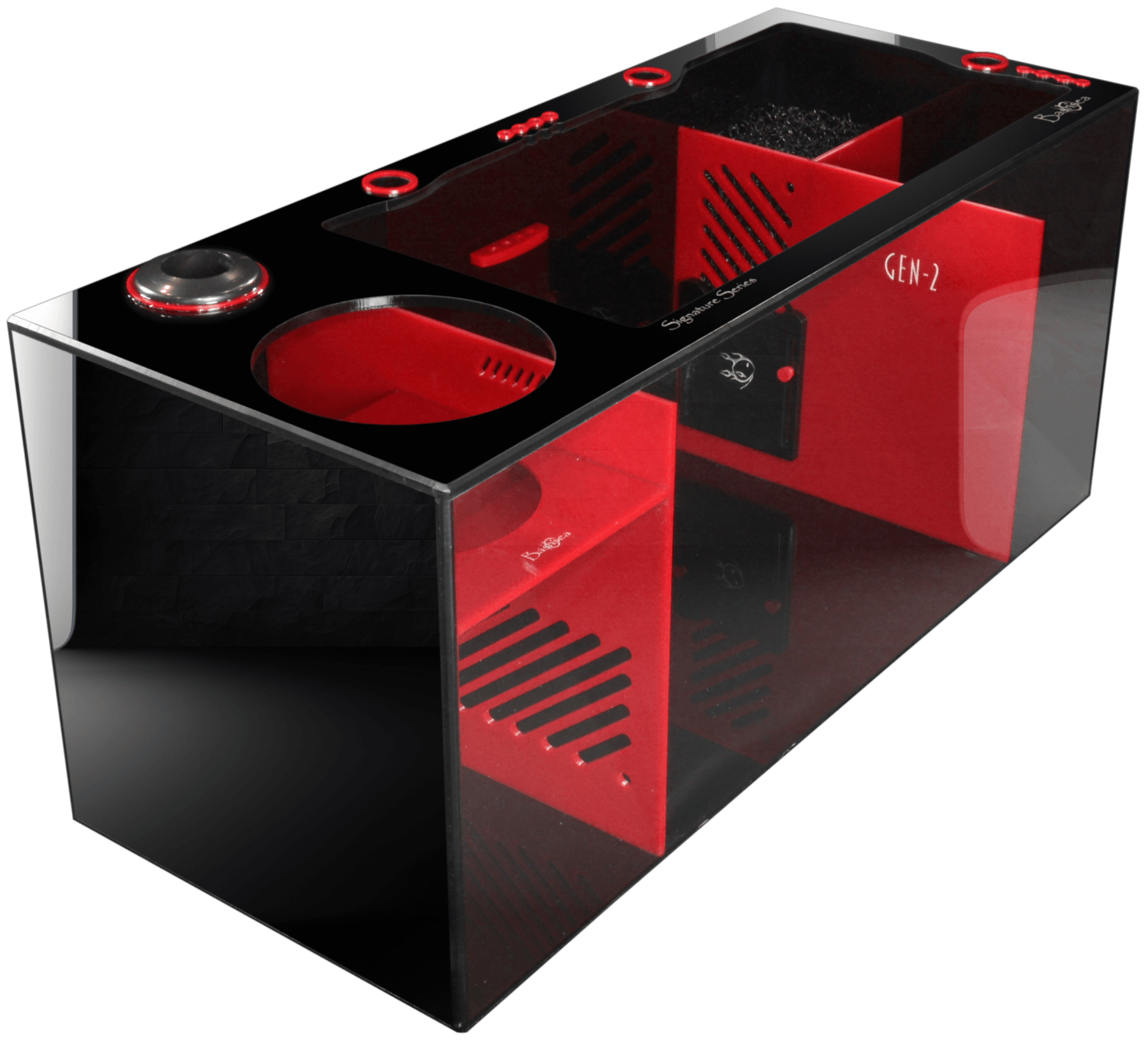 Bashsea 36x15x16" Ferrari Signature Series Sump - RED & Black