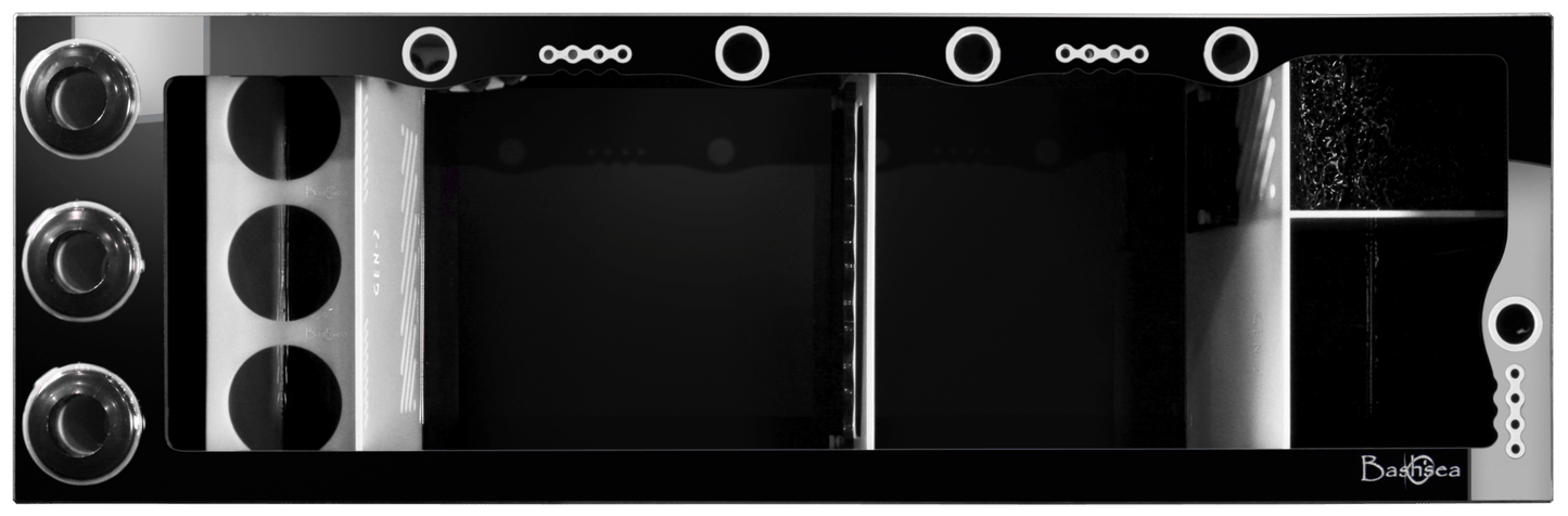 Bashsea 48x15x16" Tuxedo Signature Series Sump GEN 2 - BLACK & WHITE