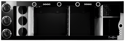 Bashsea 48x15x16" Tuxedo Signature Series Sump GEN 2 - BLACK & WHITE