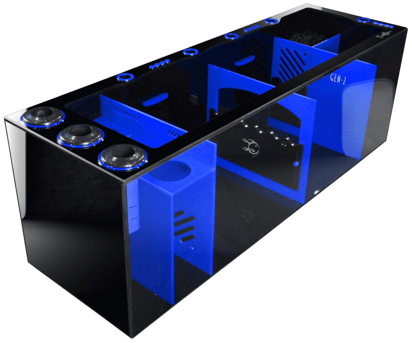 Bashsea 48x15x16" Royal Signature Series Sump GEN 2 - BLUE & BLACK