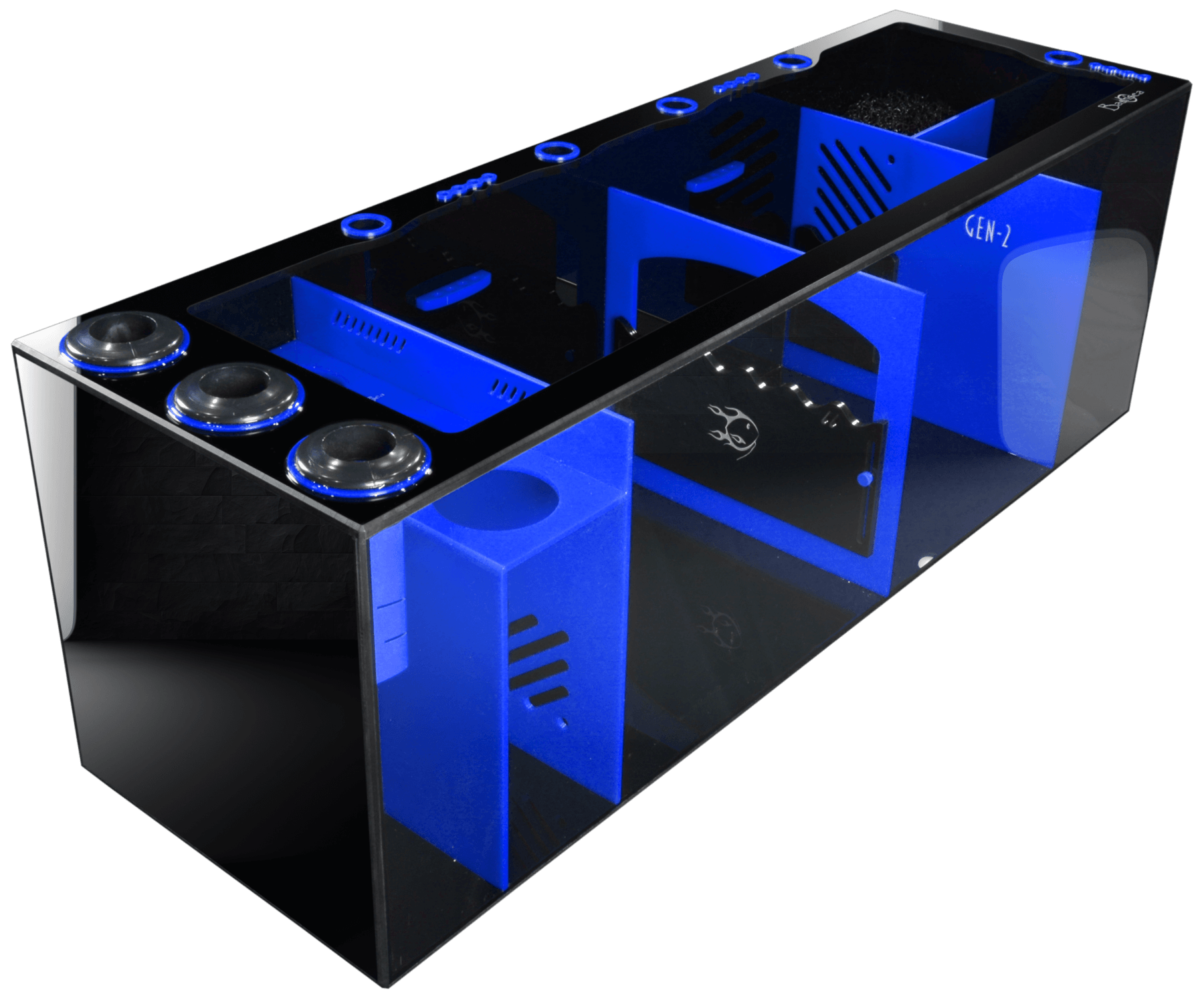 Bashsea 48x15x16" Royal Signature Series Sump GEN 2 - BLUE & BLACK