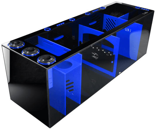 Bashsea 48x15x16" Royal Signature Series Sump GEN 2 - BLUE & BLACK