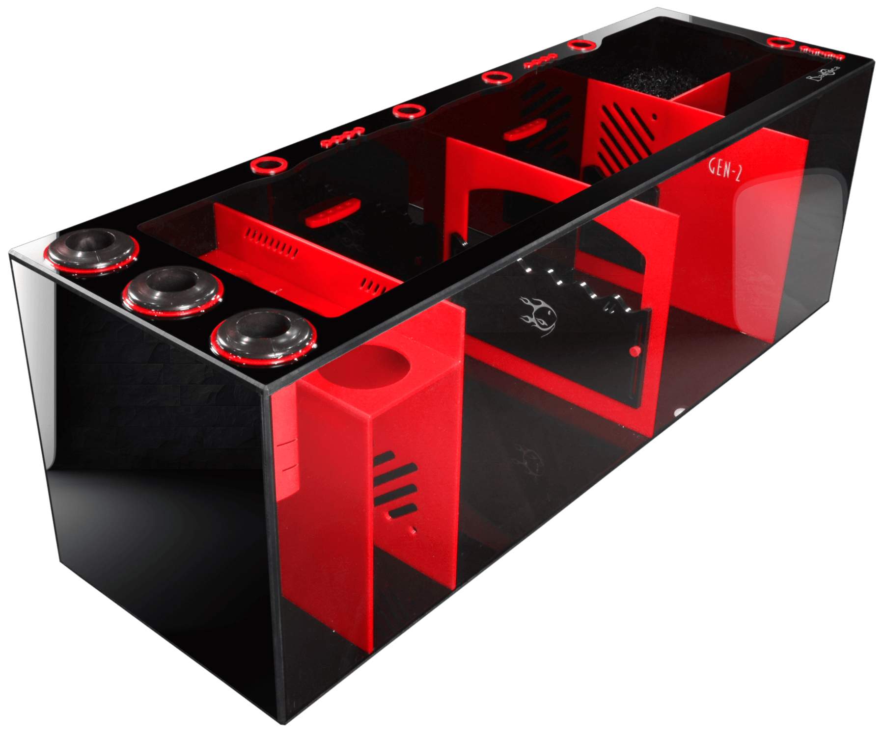 Bashsea 48x15x16" Ferrari Signature Series Sump GEN 2 - RED & Black