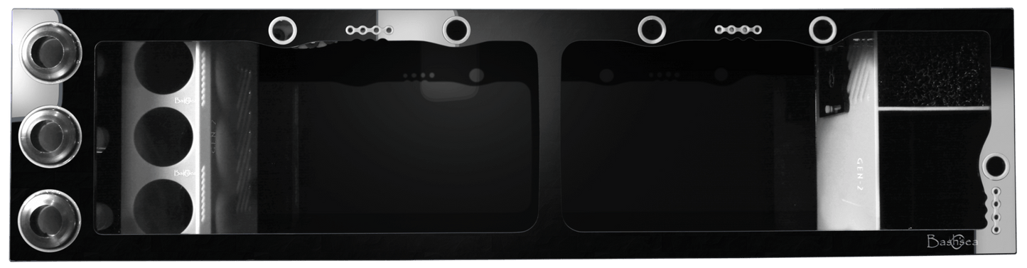 Bashsea 60x15x16" Tuxedo Signature Series Sump - BLACK&WHITE - Includes Freight