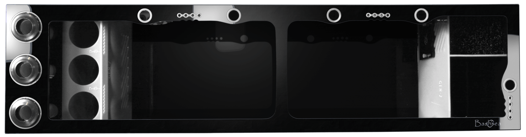 Bashsea 60x15x16" Tuxedo Signature Series Sump - BLACK&WHITE - Includes Freight