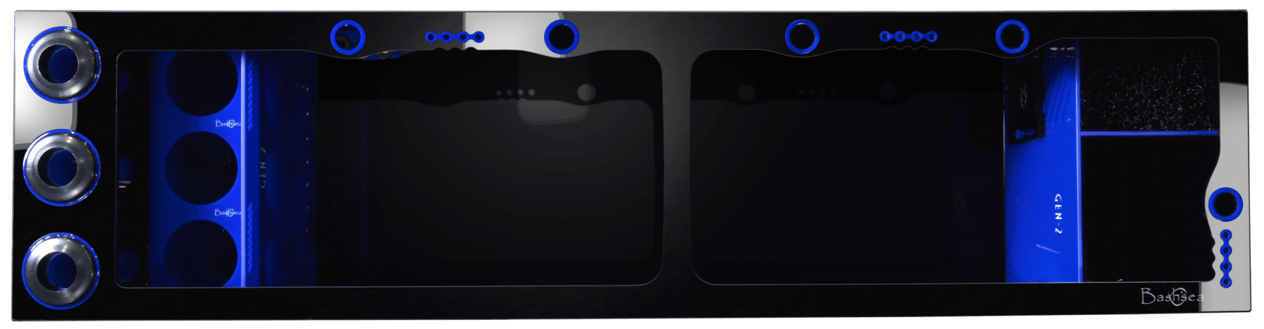 Bashsea 60x15x16" Royal Signature Series Sump - BLUE & BLACK - Includes Freight