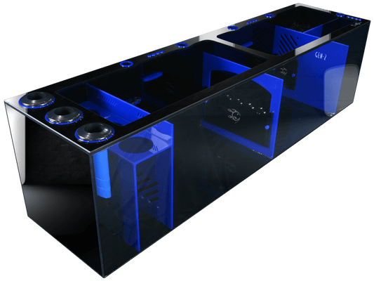 Bashsea 60x15x16" Royal Signature Series Sump - BLUE & BLACK - Includes Freight