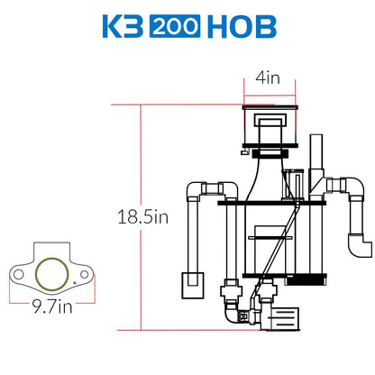 Icecap K3-200HOB Round Skimmer