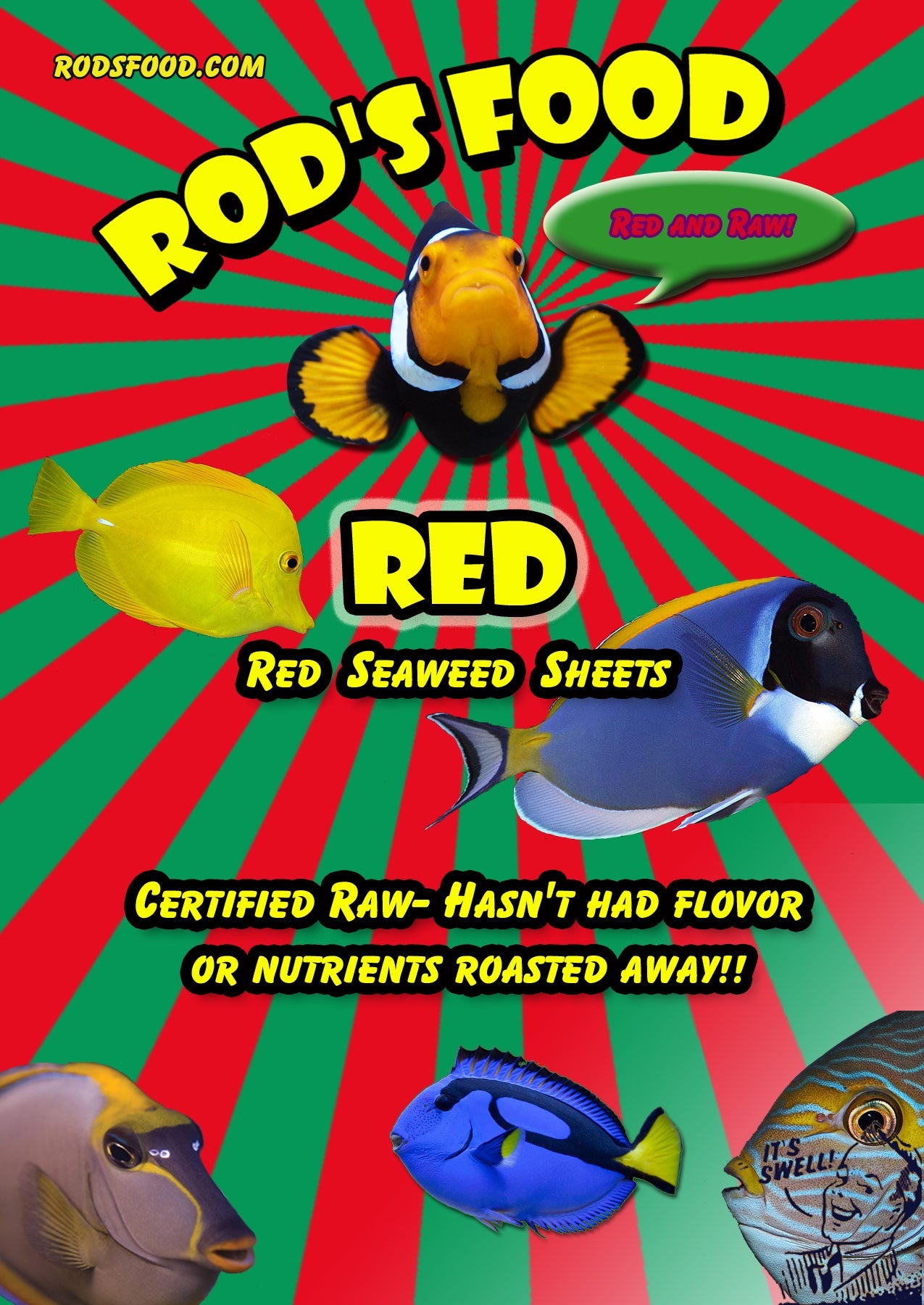 Rod's Food Seaweed 30gram - Red SHEETS