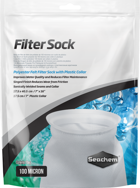 Seachem Filter Sock - 100 micron 7x16"