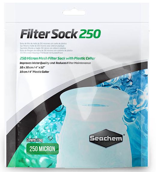 Seachem Filter Sock - 250 micron mesh 4x12"