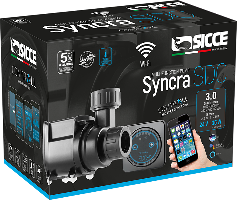 Sicce Syncra SDC 3.0 Controllable Pump (260-800 GPH)