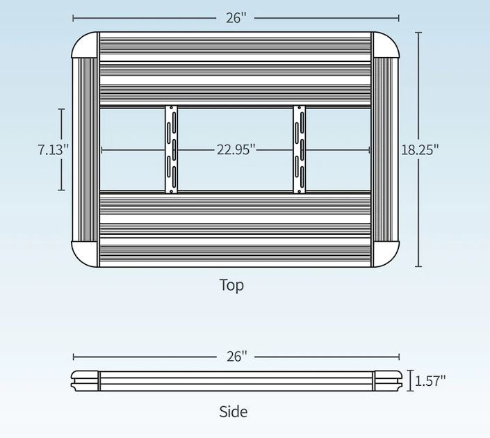 Light 24 IN T5HO G3 Hybrid 4 Lamp BLK (Lamps Not Included)
