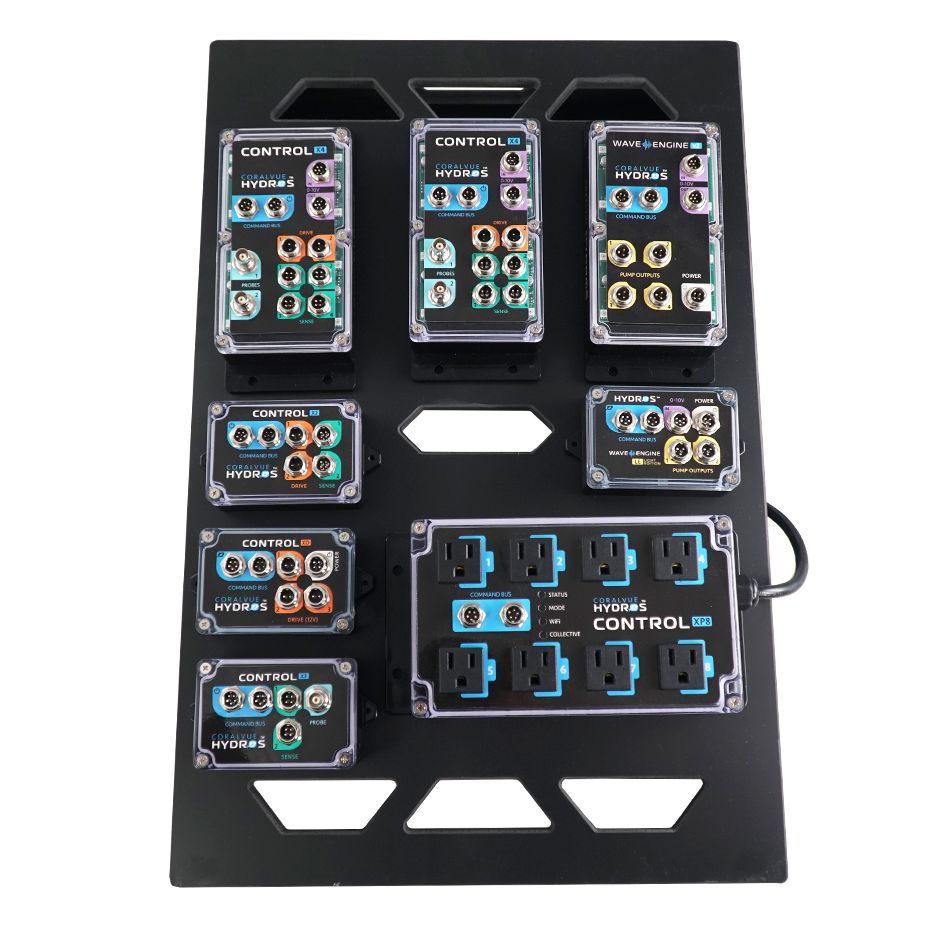 Black Aquarium Controller Board Wire Management System