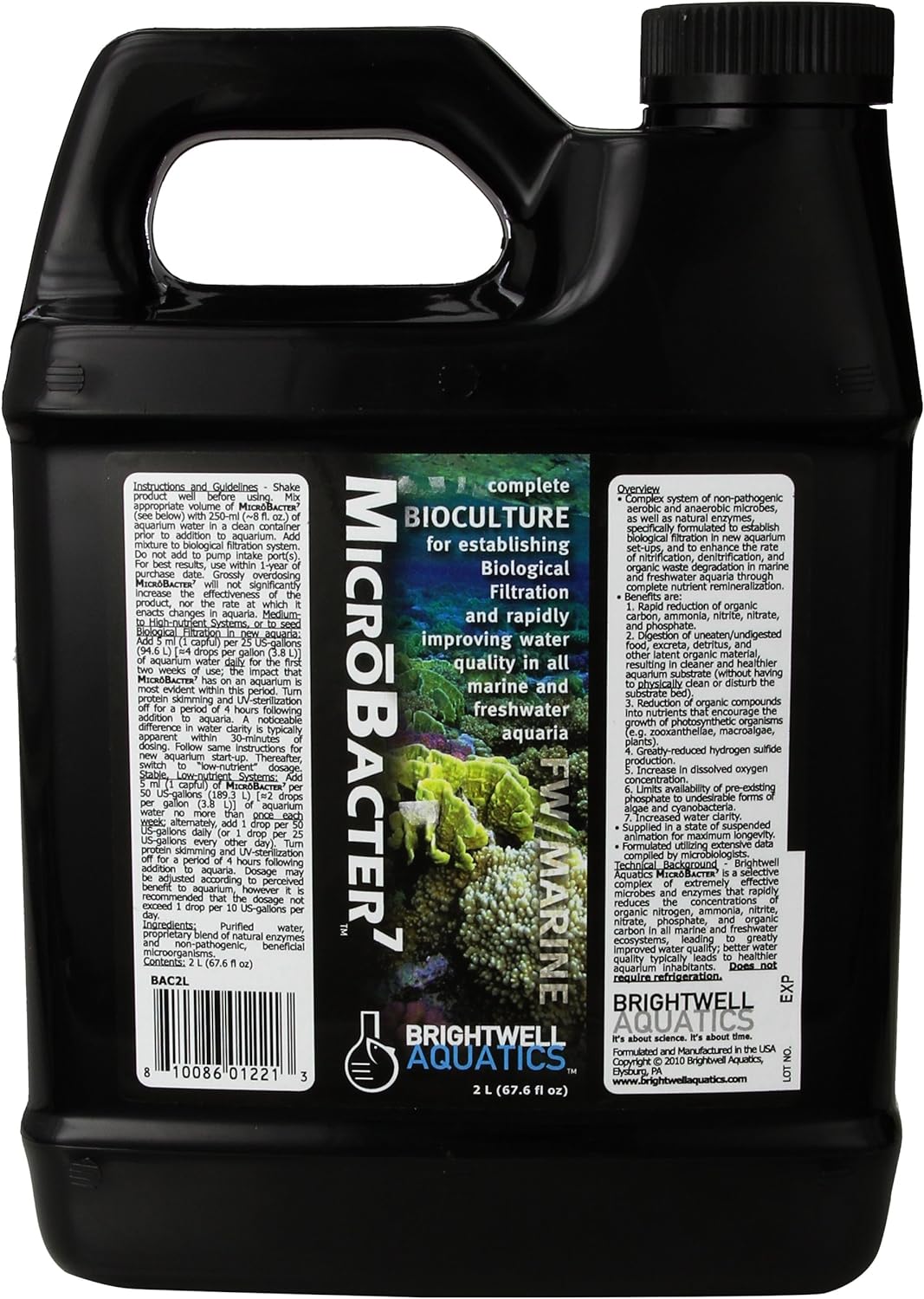 Brightwell Aquatics MicroBacter7 - Complete Bioculture for M - 2 litres