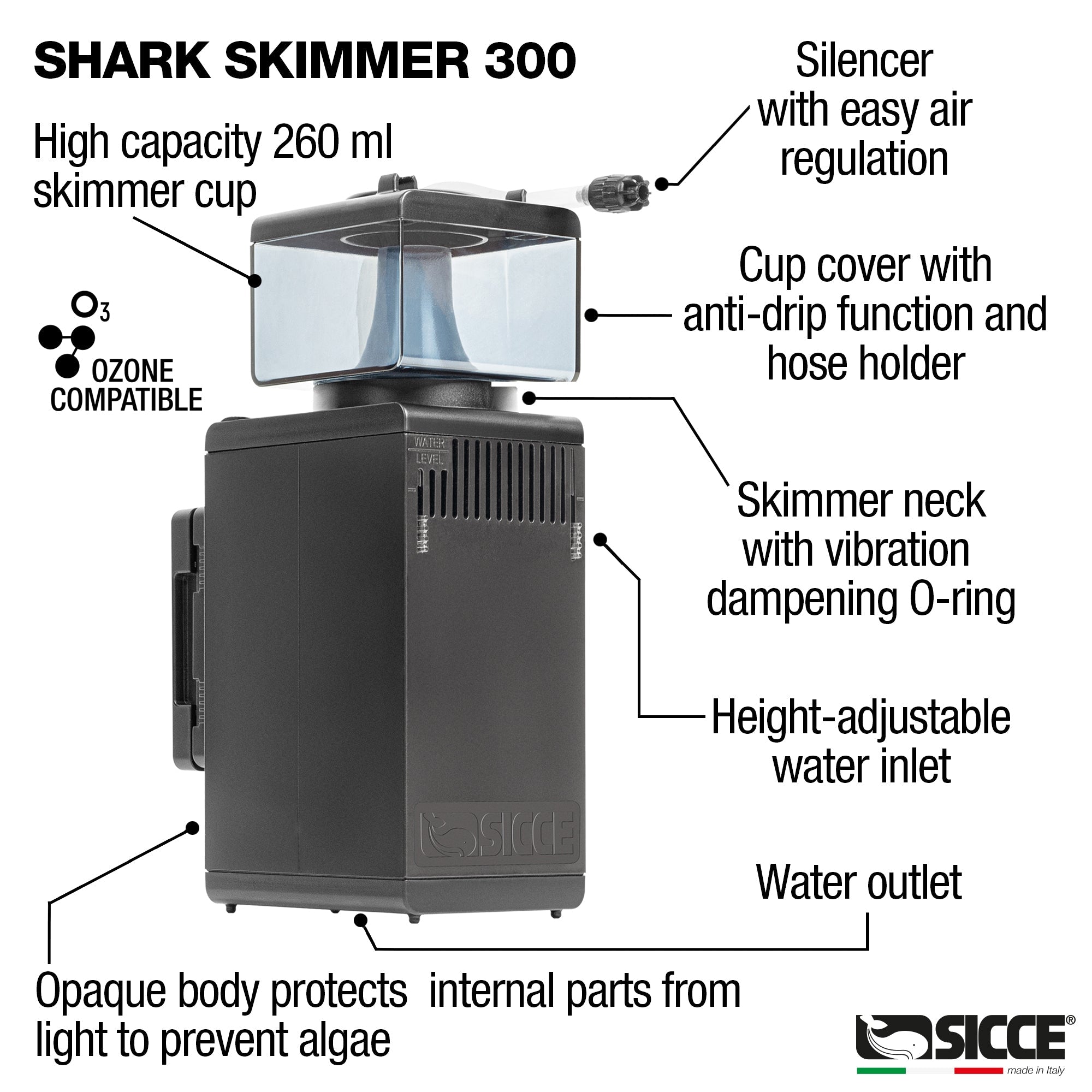 Sicce Shark Internal Skimmer 300