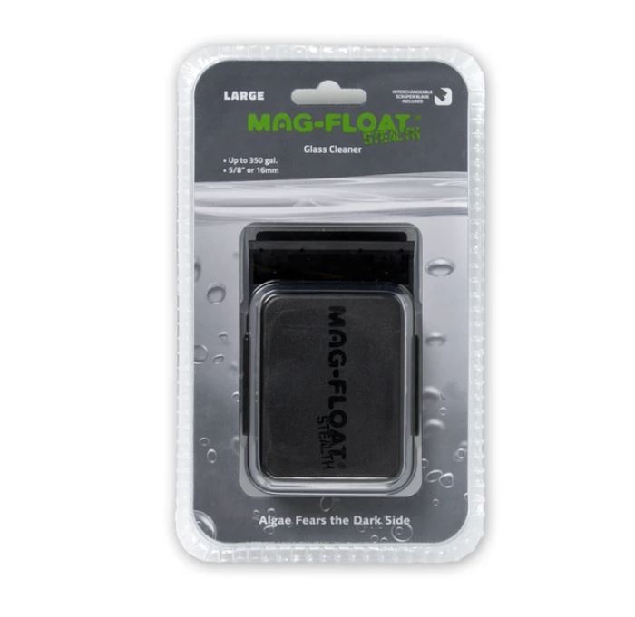 Mag-Float STEALTH Glass Aquarium Cleaner w/scraper - Large