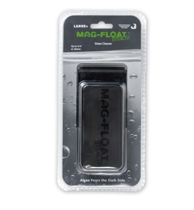 Mag-Float STEALTH Glass Aquarium Cleaner w/scraper - Large Plus