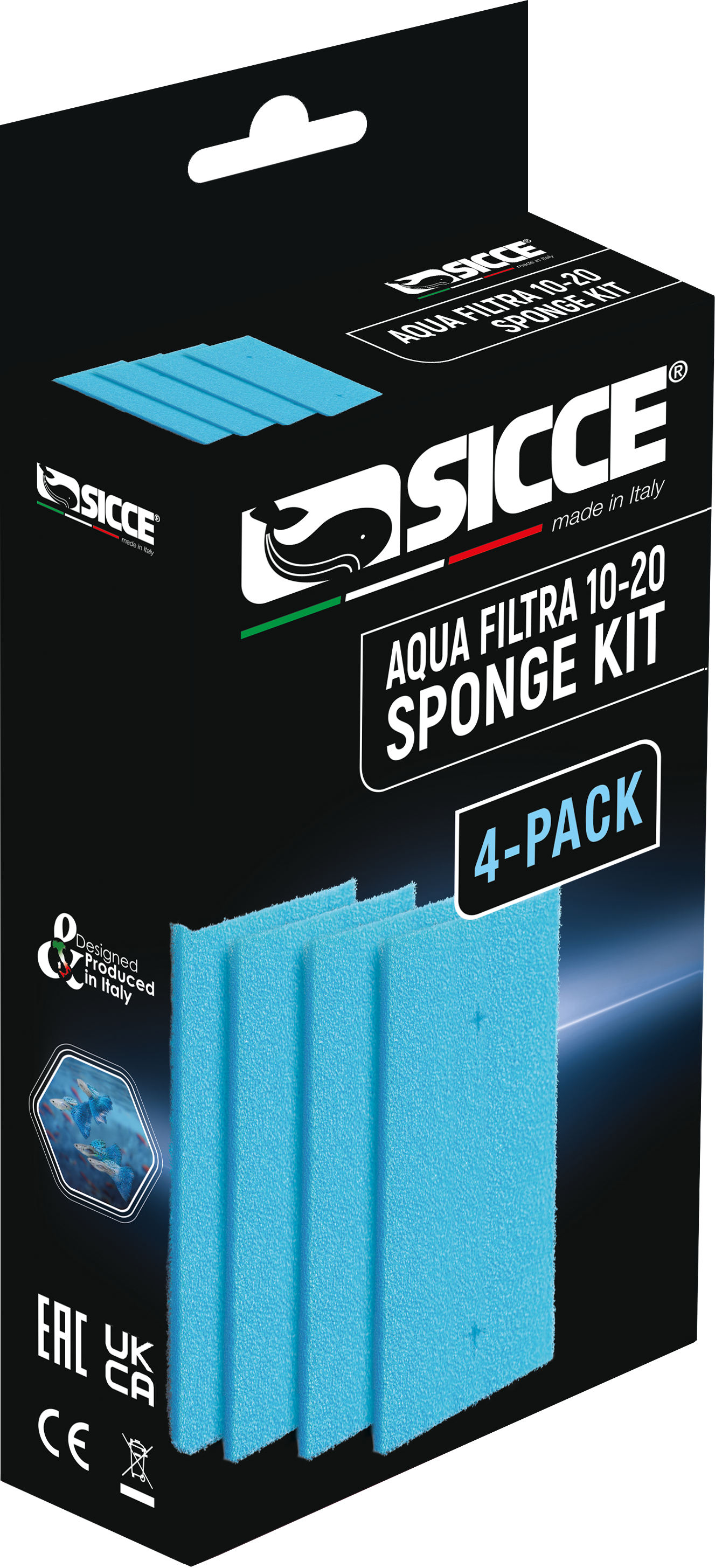 Sicce AQUA FILTRA 10-20 Replacement Sponges only (4pk)