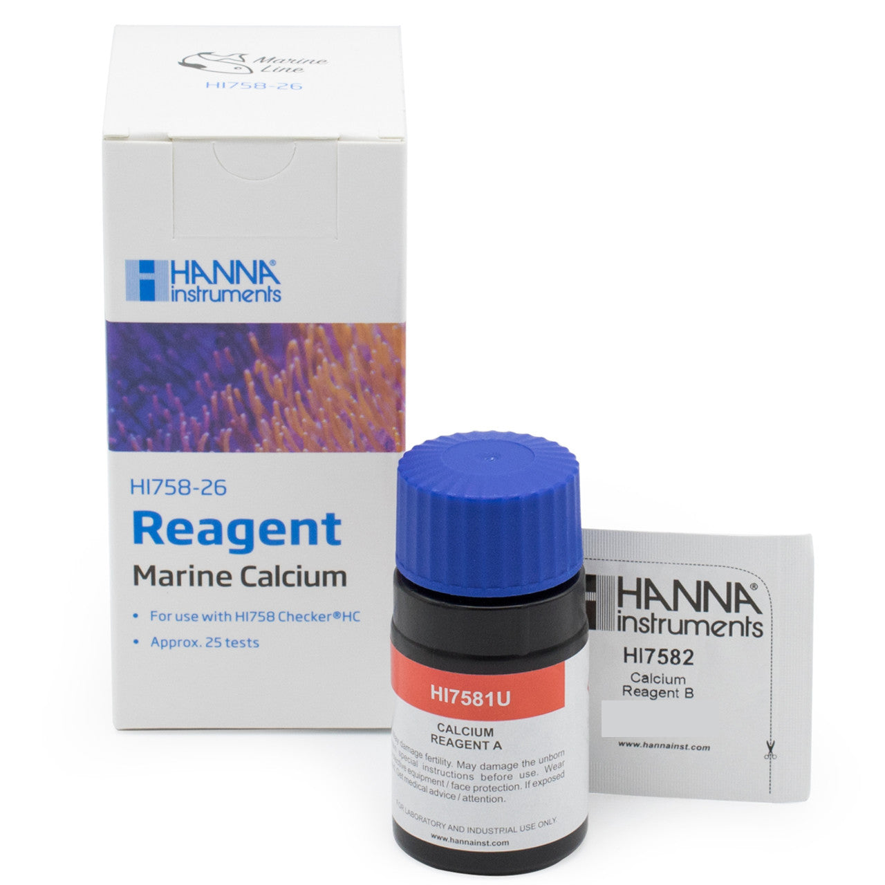 Hanna Calcium 758U-26 Reagent part A (liquid) + part B (powder) reagents