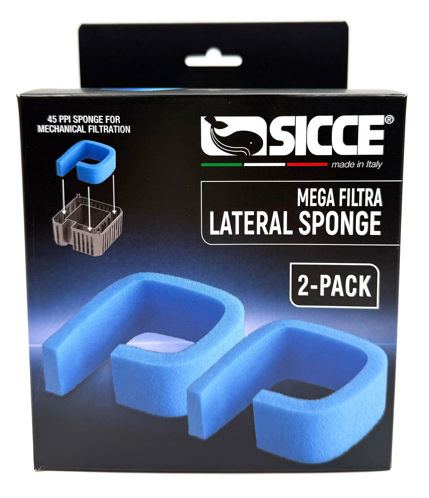 Sicce MEGA FILTRA Replacement lateral Blue Sponges (2units)