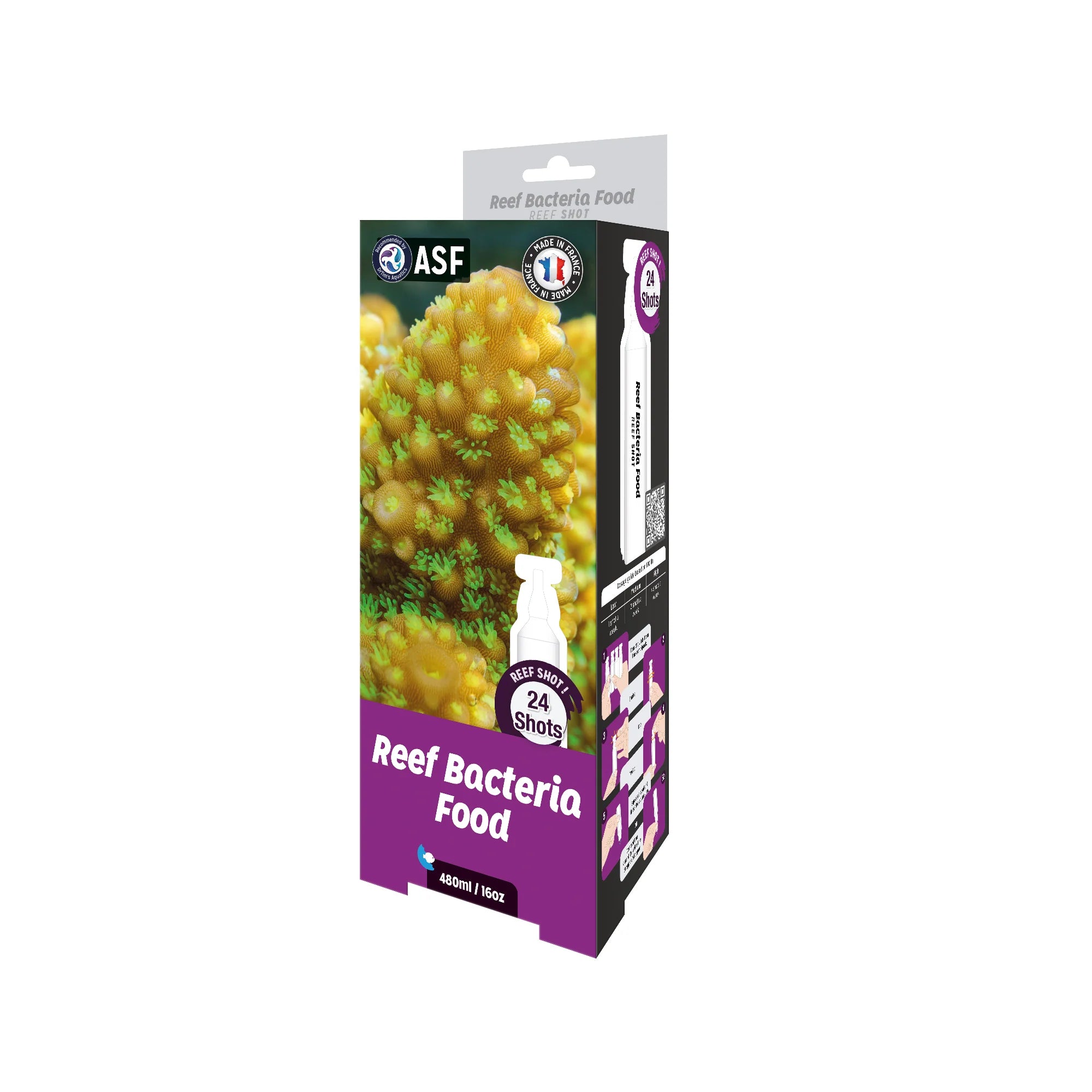 ASF Reef Shots Reef Bacteria Food (24 shots = 16oz)