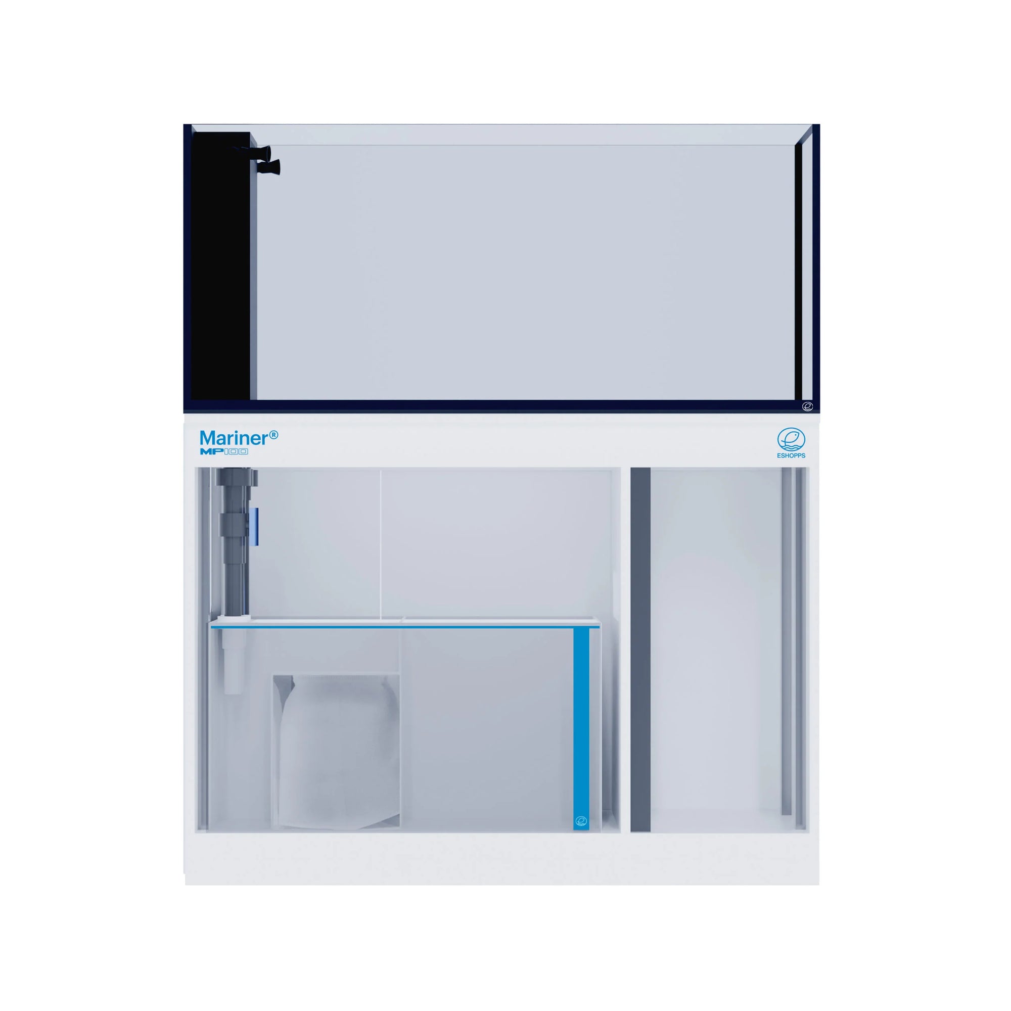 Eshopps Mariner Peninsula MP100 Rimless Reef Tank - White