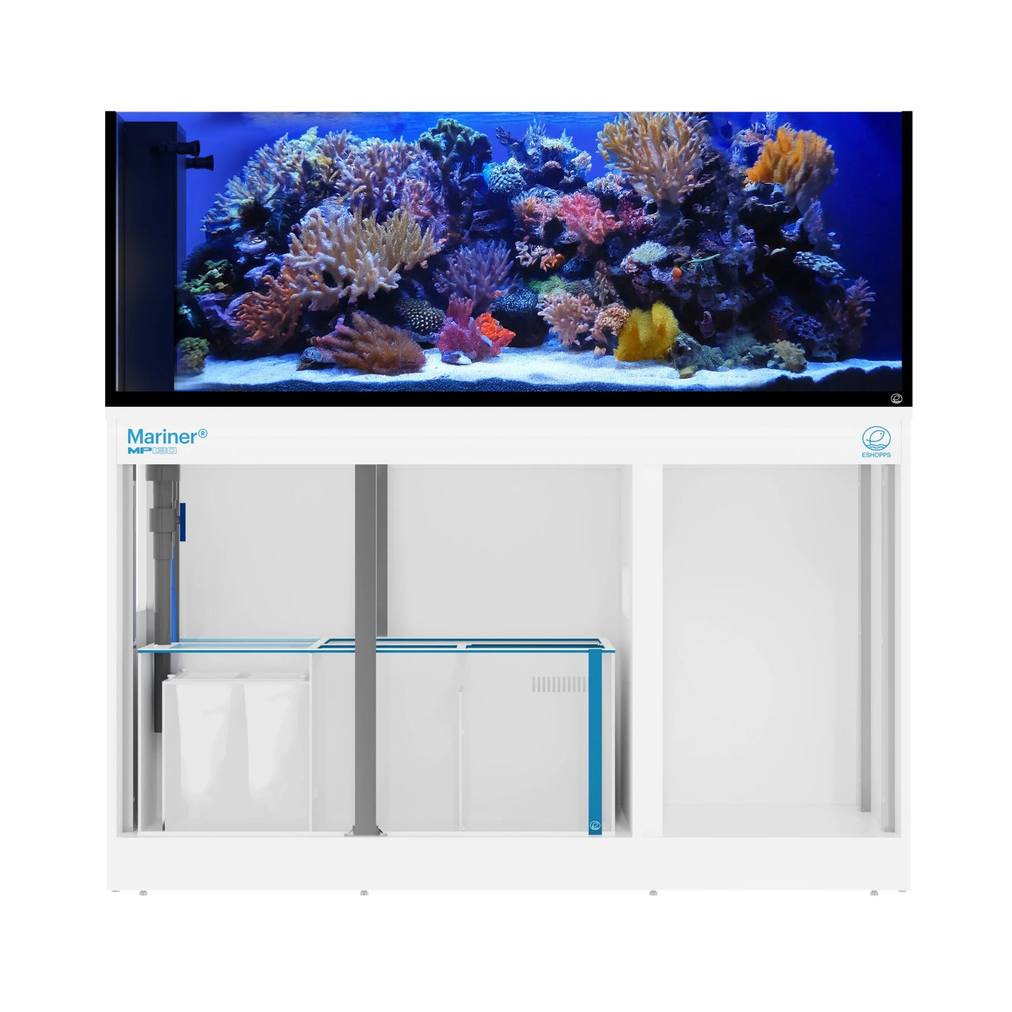 Eshopps Mariner Peninsula MP130 Rimless Reef Tank - White